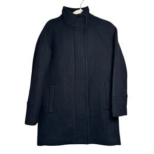 J. Crew Women's City Wool Blend Black Zip Up Coat Size 4